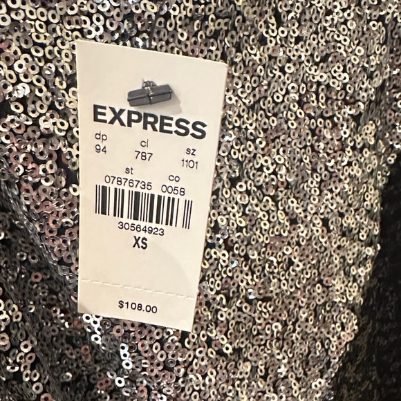 Express Black and Silver Sequin Camisole - Picture 2 of 3